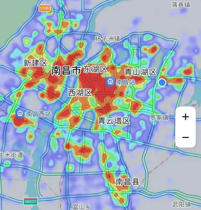 “五一”南昌城市热力图