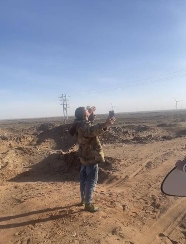 杨先生发布的现场拍摄花絮（视频截图）