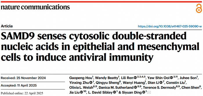 Samd9 Insect Siyuan Ding团队发现新型双链核酸识别受体SAMD9__财经头条__新浪财经
