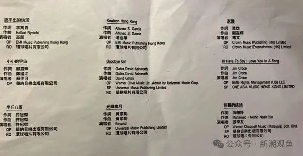 刘伟强送给媒体的“私人歌单”