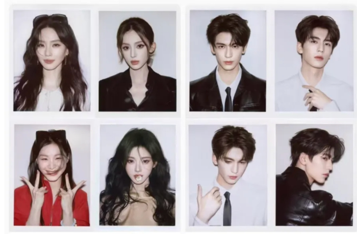 明星在社交平台晒出拍摄的撕拉片