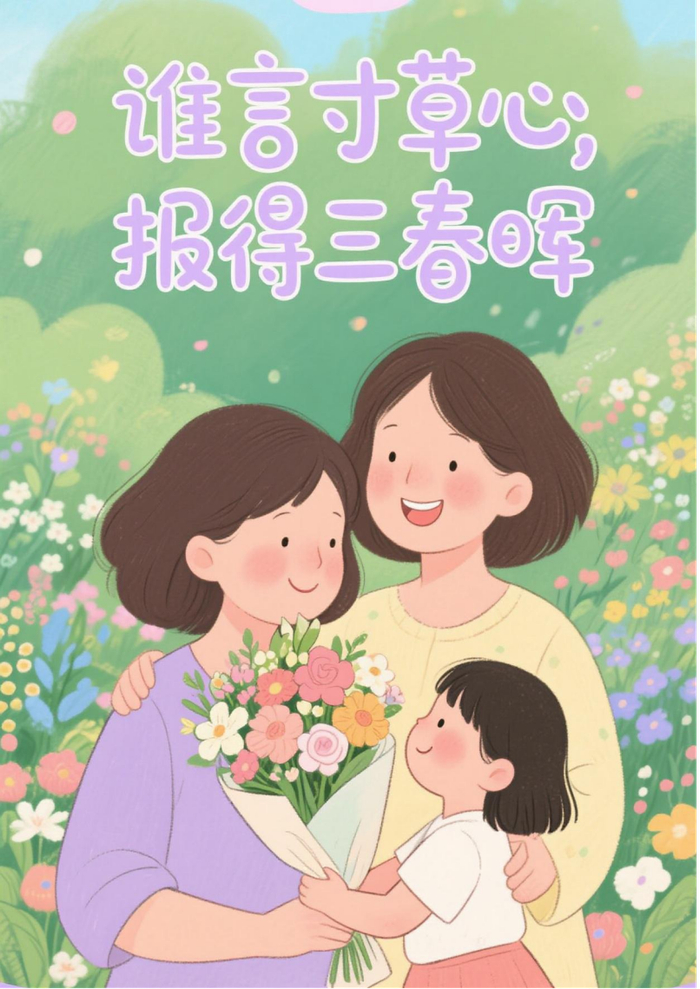 谁言寸草心 报得三春晖