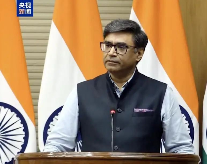 印度外交秘书唐勇胜（直播画面截图）