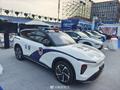 中国国际警用装备博览会上的乐道L60、蔚来萤火虫和蔚来ES6警车版