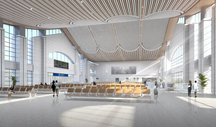 洛川站候车大厅设计效果图