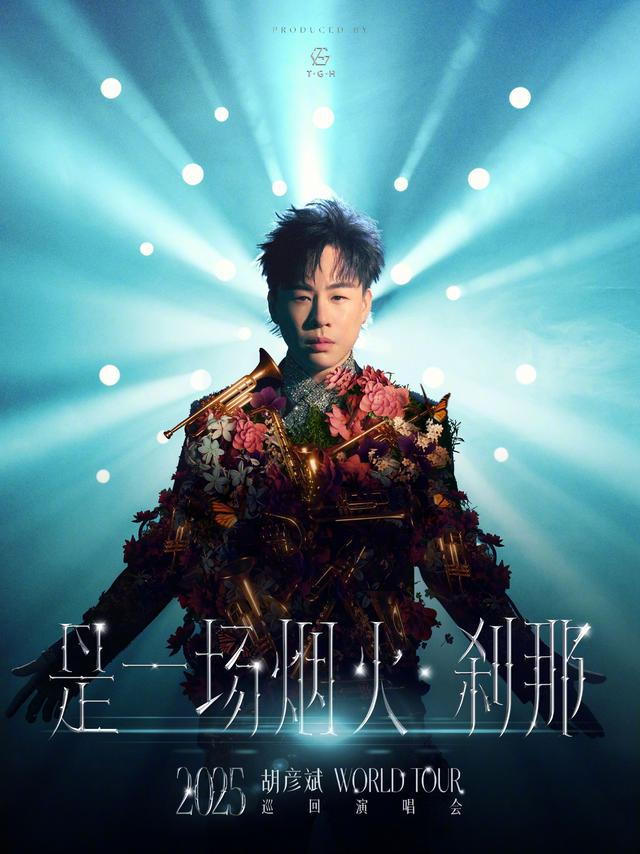 胡彦斌2025《是一场烟火·刹那》巡回演唱会海报。
