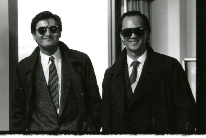 《英雄本色》中的周润发与狄龙