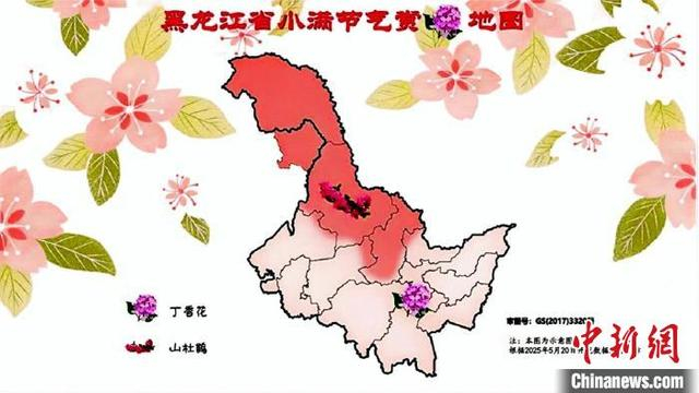 黑龙江省小满节气赏花地图。 黑龙江省气象局供图