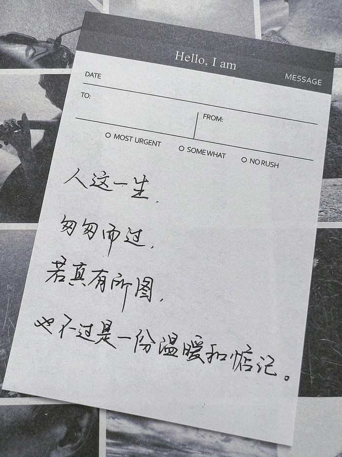 人这一生，若有所图，也不过是一份温暖和惦记