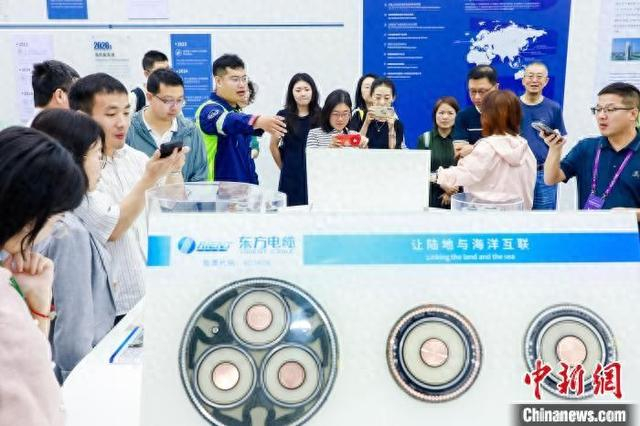 图为与会嘉宾参观东方电缆。主办方供图