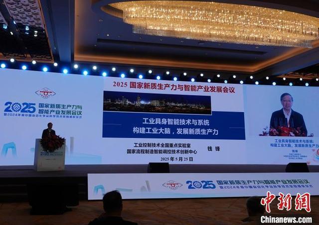 华东理工大学钱锋教授作大会报告。中新网记者 孙自法 摄