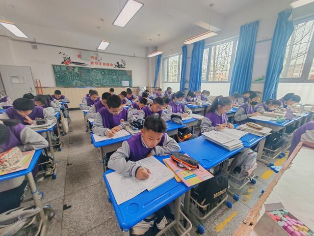 青山区第一中学学生的书写活动。（资料图）