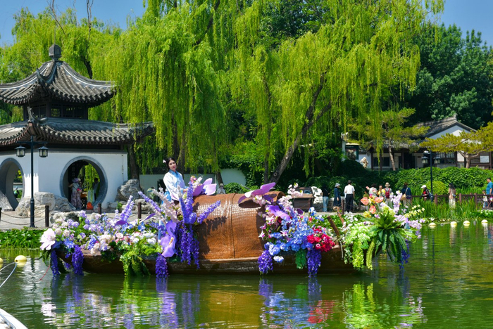 陶然亭公园花舟上线。北京市公园管理中心供图