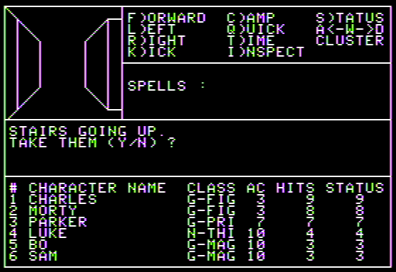 图15《巫术》（Sir-Tech，Apple II，1981年）