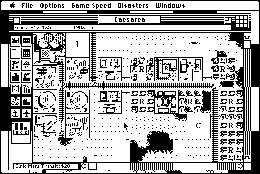 图23《模拟城市》（Maxis，Amiga/Mac，1989年）