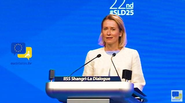 卡拉斯在香会发表演讲。视频截图 