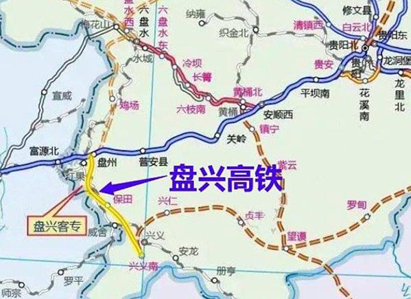 盘兴高铁路线图 