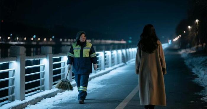 清洁工大妈寒夜跟踪年轻女孩，网友：这才是最美的“多管闲事”