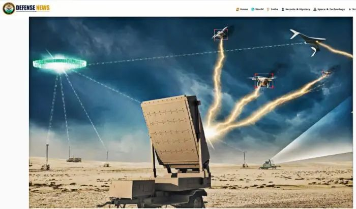 微波武器反无人机作战概念图。图/印度《防务新闻》网站