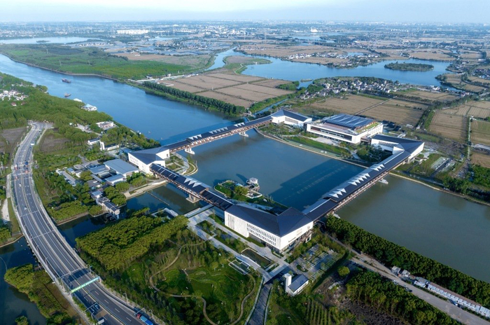 位于长三角生态绿色一体化发展示范区、地跨沪苏浙的方厅水院竣工。 长三角一体化示范区执委会 供图