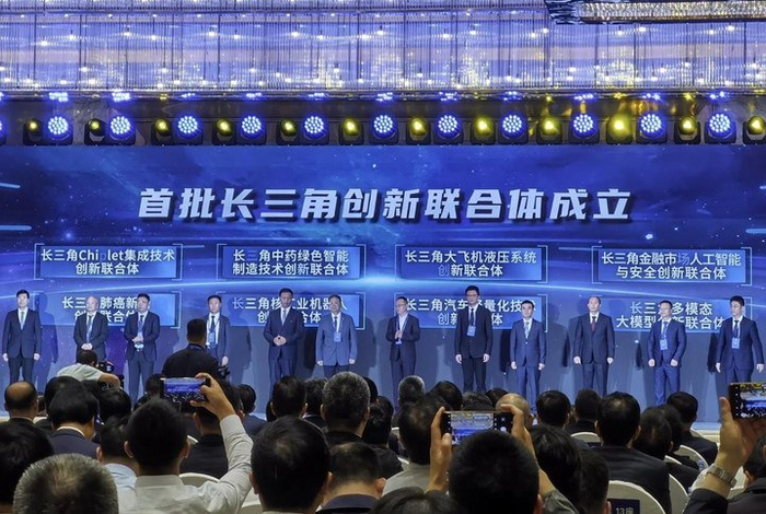 去年6月，沪苏浙皖四省市启动首批12个长三角创新联合体建设。 图片来源：潮新闻客户端