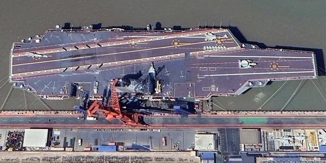 福建舰结束第7次试航后的“谷歌地球”卫星图片