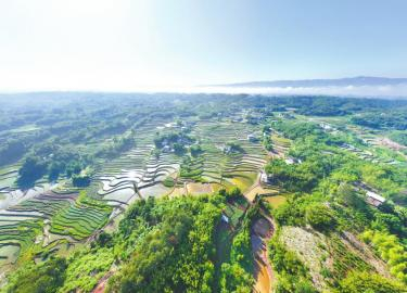 　　长宁县老翁镇梯田。