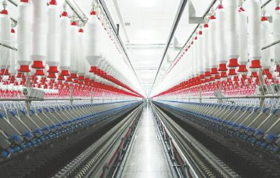 宜宾帛洋纺织科技有限公司生产车间。