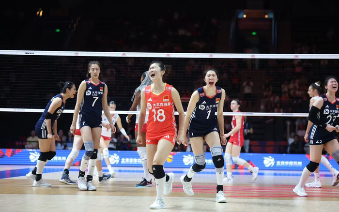 中国女排打出了本周最好的一场比赛。新京报记者 王飞 摄