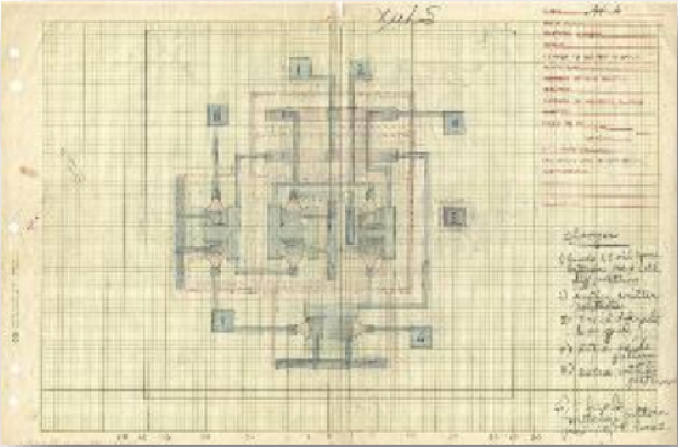 早期的手绘门电路图纸（来自仙童半导体）