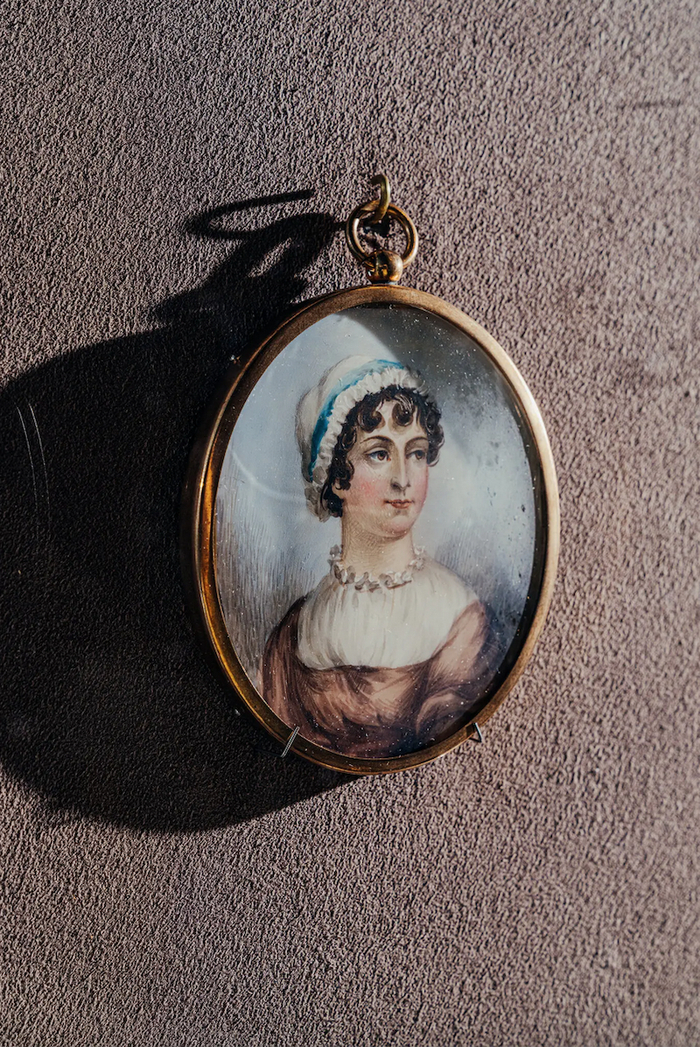 简·奥斯汀微型肖像。佚名，创作于约1870-1900年
