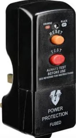 带有漏电保护装置的插头，图片截取自网络