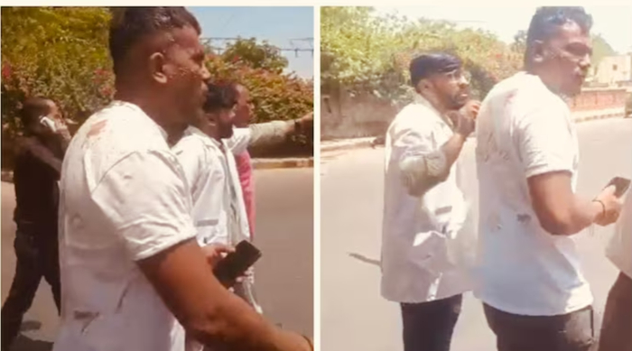 ▲维什瓦什走路离开坠机现场 视频截图