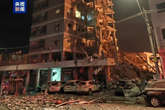 巴特亚姆被导弹击中的建筑