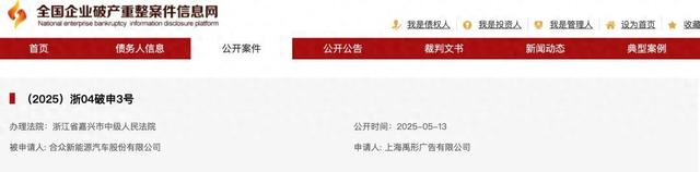 全国企业破产重整案件信息网截图 