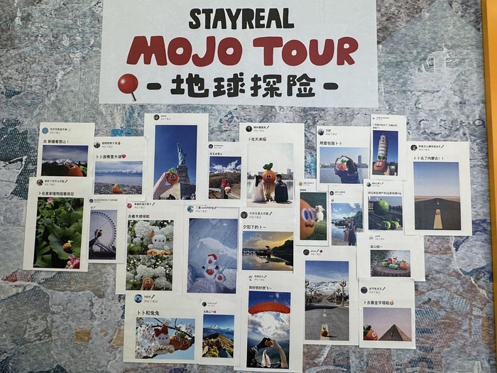 STAYREAL快闪店展示的MOJO旅行照片墙 白杨/摄