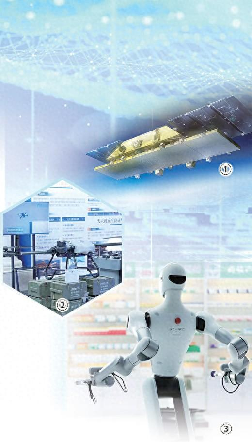 图①：微纳星空研制的卫星——泰景四号03星在轨模拟图。