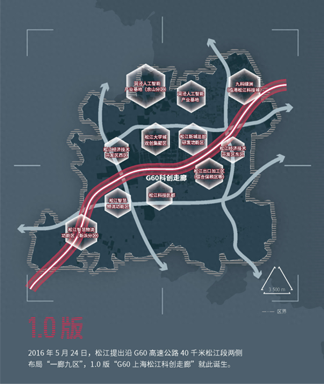 图1 1.0版“G60科创走廊” 本文图片均来自《长三角一体化地图集》