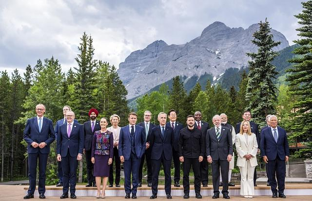 当地时间2025年6月17日，加拿大艾伯塔省，G7峰会持续举行。视觉中国 图