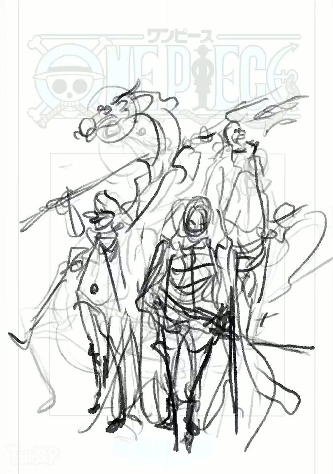 尾田荣一郎速绘色纸 尾田荣一郎速绘色纸 尾田栄一郎「ONE PIECE / Ninja」ed. 20 2025年