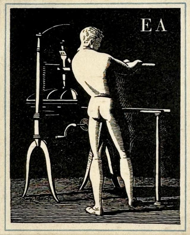 美国版画家肯特藏书票-1933年。受访者供图