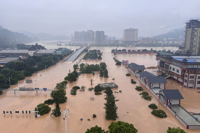 2025年6月24日，榕江县城道路、篮球场、足球场等被淹。