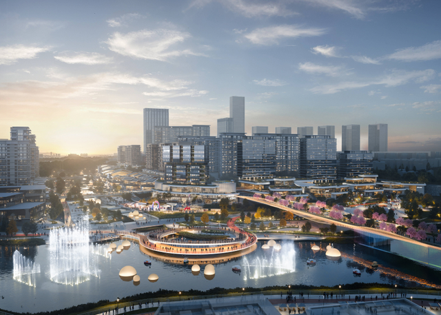 礼嘉滨水商业意境图