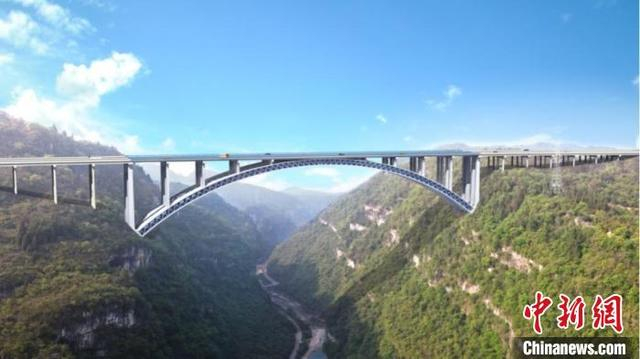 白马溪特大桥效果图。宜昌市交通运输局供图