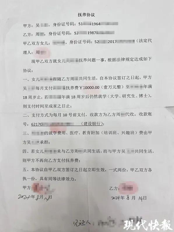 抚养协议