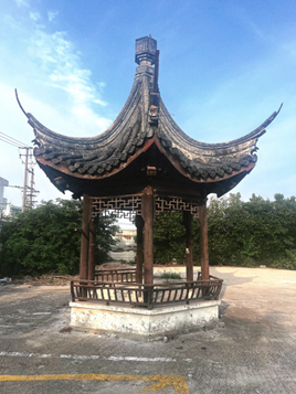 复建后移建的九里亭。九里亭街道 供图