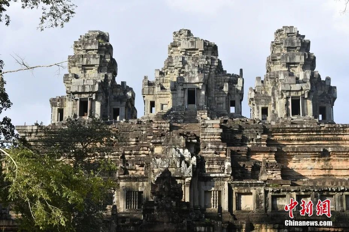 资料图：2019年11月22日，柬埔寨暹粒，吴哥窟茶胶寺。