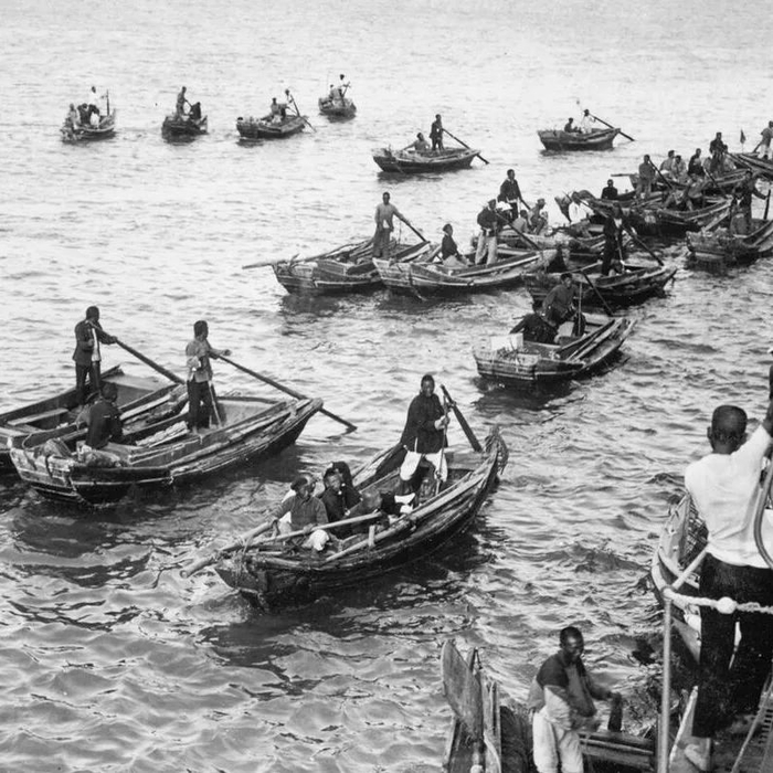 沿海地区的高蛋白饮食，让胶辽地区的居民相对而言能长得更高，（1920年代的威海 图：壹图网）