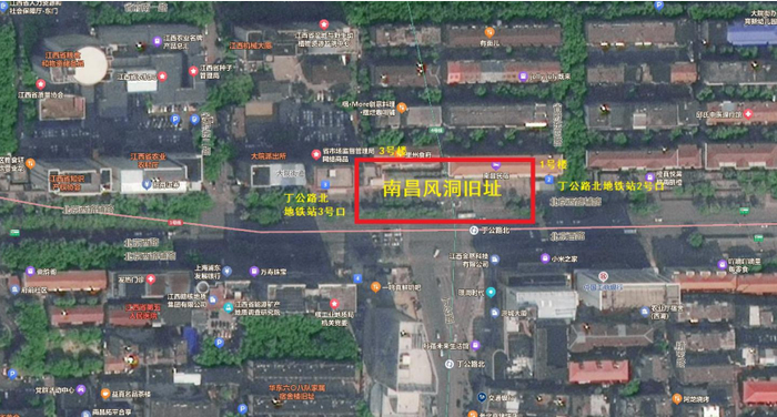 （2025年“南昌风洞旧址”位置示意图）