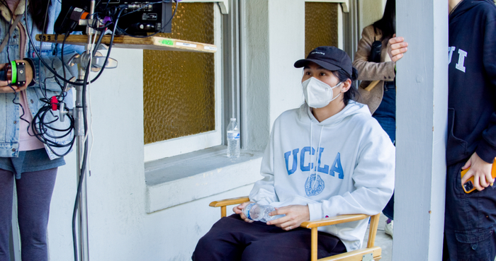  〓 Taige参与短剧拍摄现场，受访者供图